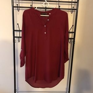 Blouse that can worn as a shirt or dress